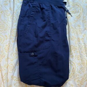 Med couture women’s xl jogger scrub pants navy blue stretch 5 pocket